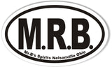 M.R.B. Custom Oval Bumper Stickers