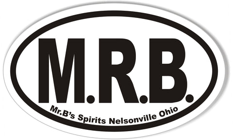 M.R.B. Custom Oval Bumper Stickers
