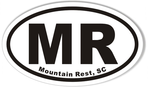 MR Mountain Rest, SC Oval Bumper Stickers