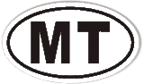 MT Montana Oval Sticker