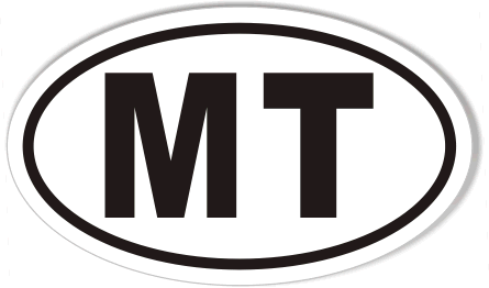MT Montana Oval Sticker