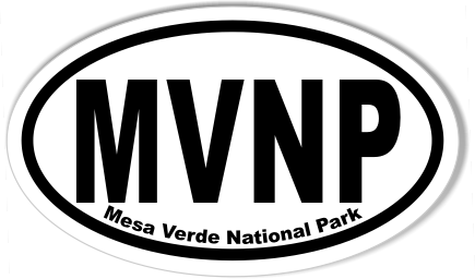 Mesa Verde National Park Oval Sticker