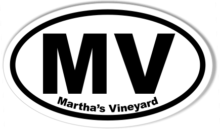 Marth's Vineyard MV Euro Oval Sticker