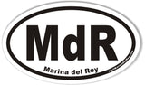 MdR VisitMarinaDelRey.com 3x5 Inch Custom Oval Bumper Stickers