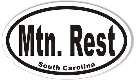 Mtn. Rest South Carolina Oval Bumper Stickers