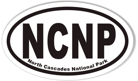 NCNP North Cascades National Park Oval Bumper Stickers