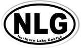 NLG Northern Lake George Oval Bumper Stickers
