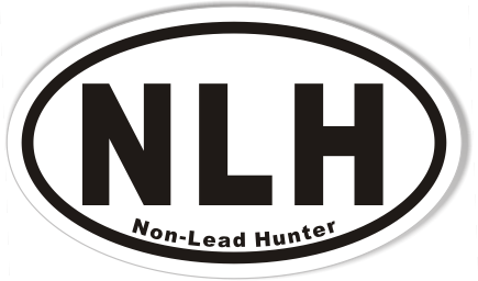 NLH Non-Lead Hunter 3x5" Custom Oval Bumper Stickers