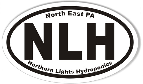 NLH Northern Lights Hydroponics Oval Bumper Stickers