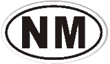 NM New Mexico Oval Sticker