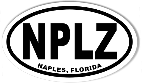 NPLZ NAPLES, FLORIDA Oval Bumper Stickers