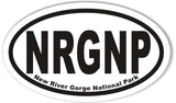 NRGNP New River Gorge National Park Oval Bumper Sticker