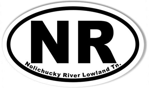 NR Nolichucky River Lowland Tn.  3x5" Oval Bumper Stickers