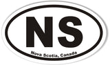 NS Nova Scotia, Canada Oval Bumper Sticker