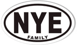 NYE FAMILY Custom Oval Bumper Stickers