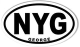 NYG GEORGE Custom Oval Bumper Stickers