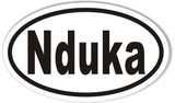 Nduka 3x5 Inch Custom Oval Bumper Stickers