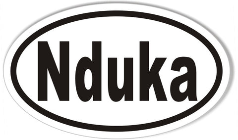 Nduka 3x5 Inch Custom Oval Bumper Stickers