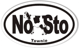 No Sto Townie Custom Oval Bumper Stickers with Cow