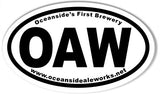 OAW www.oceansidealeworks.net Oval Bumper Stickers