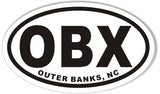 OBX Outer Banks, NC Oval Sticker