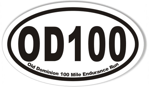 OD100 Custom Oval Bumper Stickers