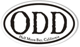 ODD Half Moon Bay 3x5" Custom Euro Oval Stickers