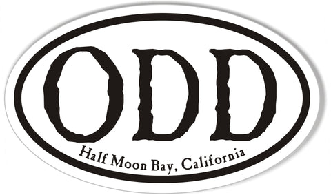 ODD Half Moon Bay 3x5" Custom Euro Oval Stickers