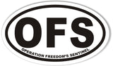 OFS Operation Freedom’s Sentinel Oval Bumper Sticker