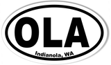 OLA Indianola, WA Oval Stickers 3x5"