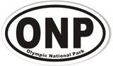 ONP Olympic National Park Oval Bumper Stickers