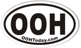 OOH OOHToday.com Custom Oval Bumper Stickers