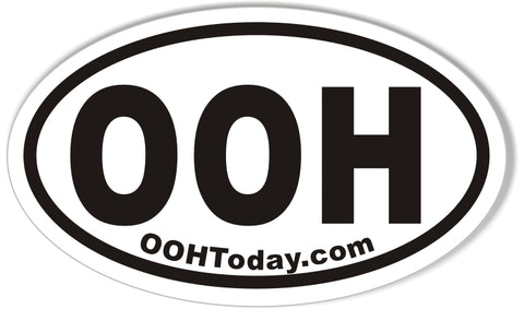 OOH OOHToday.com Custom Oval Bumper Stickers