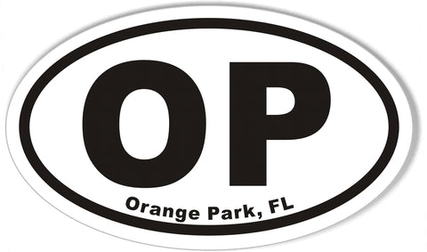 OP Orange Park, FL Oval Bumper Stickers