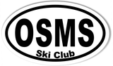 OSMS Ski Club 3x5" Custom Oval Bumper Stickers