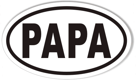PAPA Euro Oval Bumper Stickers