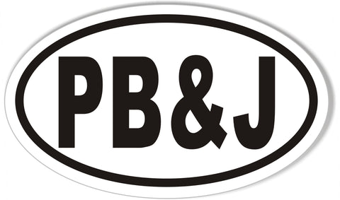 PB&J Oval Bumper Stickers
