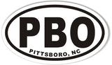 PBO PITTSBORO, NC Euro Oval Bumper Sticker