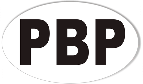 PBP Paris-Brest-Paris Euro Oval Stickers with No Border