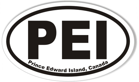 PEI Prince Edward Island, Canada Oval Bumper Sticker