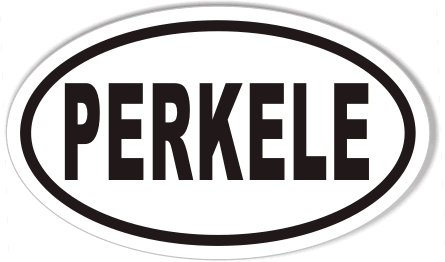 PERKELE Euro Oval Bumper Stickers