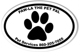 PAW-LA THE PET PAL Oval Sticker