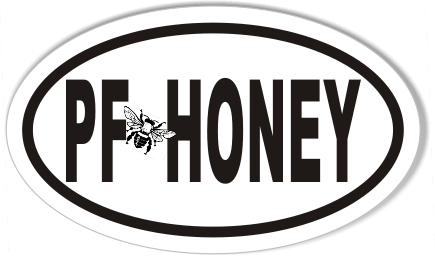 PF HONEY Euro Oval Bumper Stickers