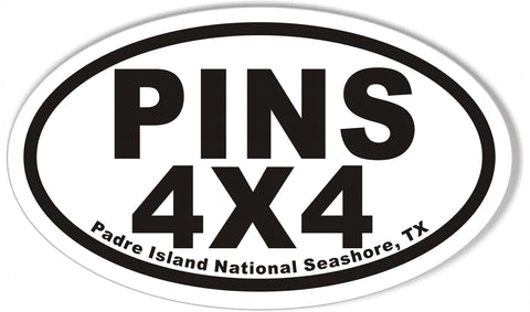 PINS 4X4 Oval Bumper Stickers