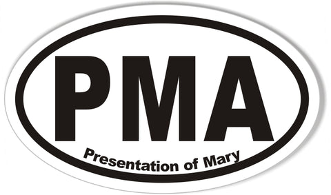PMA Presentation of Mary Custom Euro Oval Stickers