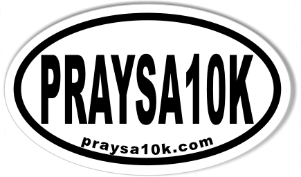 PRAYSA10K Custom Euro Oval Bumper Stickers