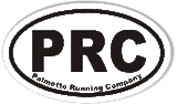 PRC Palmetto Running Company 3x5" Custom Oval Bumper Stickers