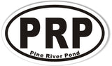 PRP Pine River Pond Custom Euro Oval Stickers