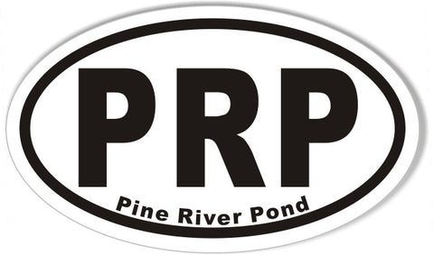 PRP Pine River Pond Custom Euro Oval Stickers