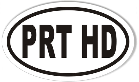 PRT HD Parrot Head Custom Euro Oval Stickers